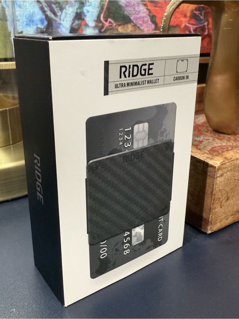 *NWT* The Ridge Wallet - RIDGE LITE - Carbon Fiber 3k - Silver